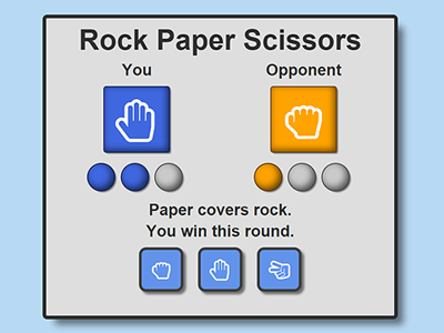 Screenshot of Rock Paper Scissors game